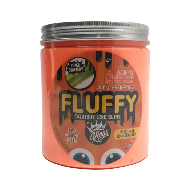 COMPOUND KINGS Лизун Slime Fluffy, оранжевый, 265 g (г) - 1