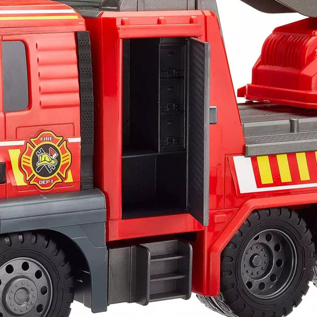 DICKIE TOYS Пожарная машина «MAN», с лестницей 55-71 см, со звук. и свет. эффектами, 54 см, 3 - 4