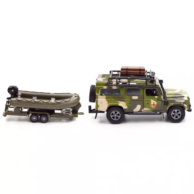 Автомодель TechnoDrive Land Rover Defender Мілітарі з причеплм і човном (520191.270) - 6