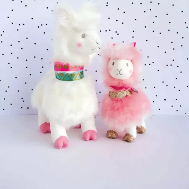 Мягкая игрушка Doudou лама розовая 50 см (HO2803) - 4