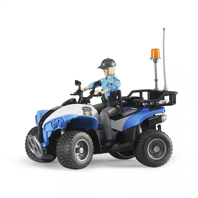 BRUDER Машинка іграшкова - поліцейський квадроцикл + фігурка жінка-полісмен - 1