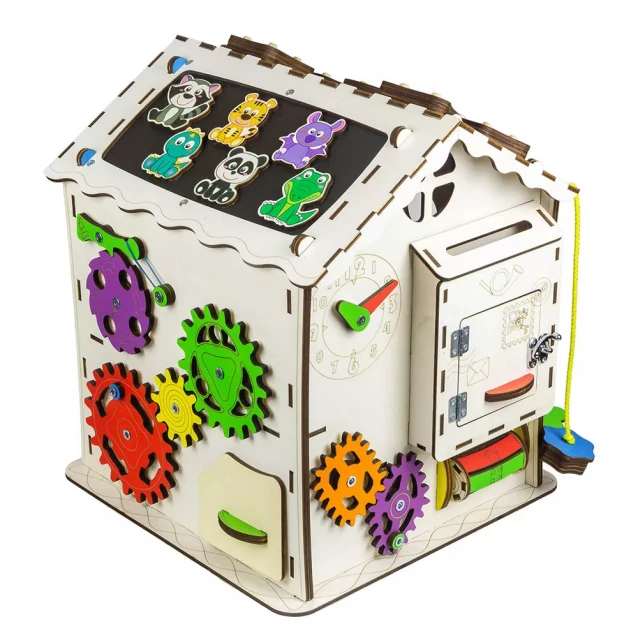 Бизиборд-куб GoodPlay Домик развивающий 30х30х40 (B007) - 4