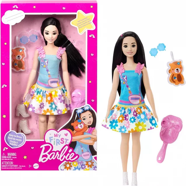 Кукла Barbie Моя первая Барби Брюнетка с белочкой (HLL22) - 1