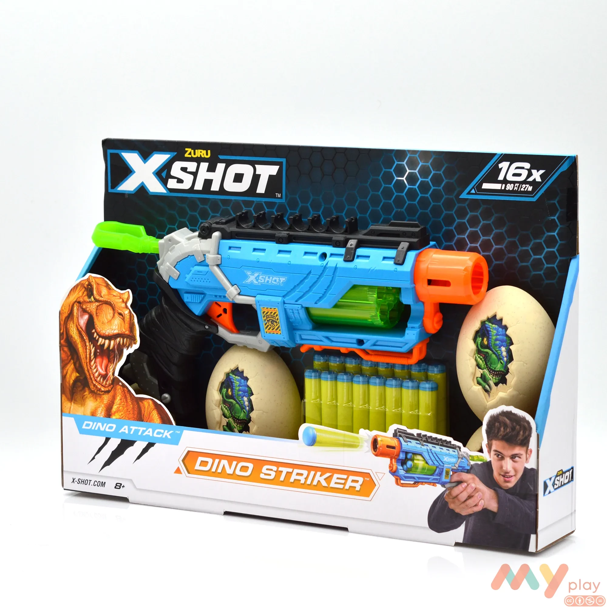 Lançador X-Shot Dino Attack - Dino Striker - Candide - MP Brinquedos