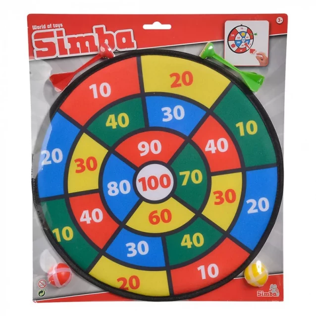 SIMBA Игровой набор "Дартс", 2 шарика и 2 дротика, 3 вида, 3 - 4