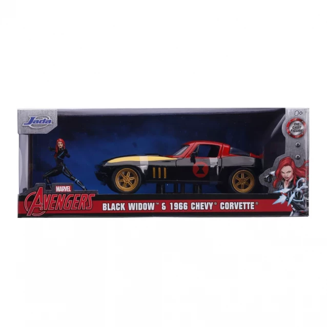 Автомодель Marvel Black Widow Chevrolet Corvette з фігуркою 1:24 (253225014) - 6
