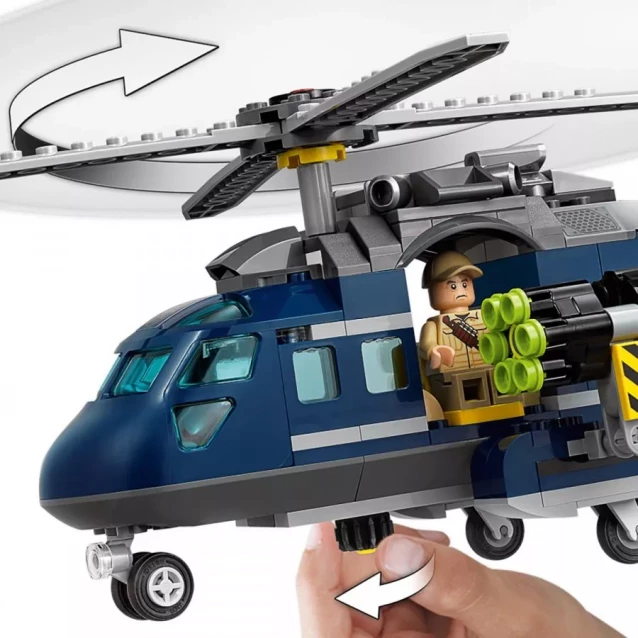 Конструктор LEGO Jurassic World Конструктор Переслідування На Вертольоті Блу (75928) - 6