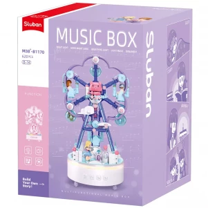 Конструктор Sluban Music Box Музыкальная карусель Аттракцион 620 дет (M38-B1170) детская игрушка