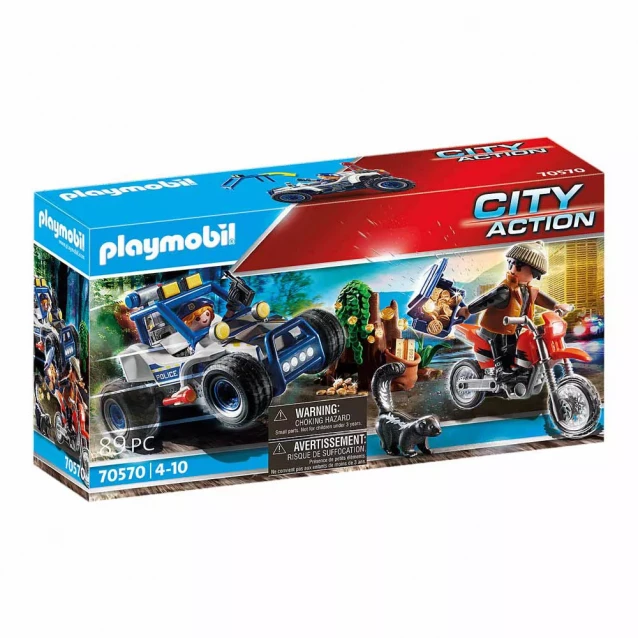Ігровий набір Playmobil Поліцейський позашляховик із викрадачем коштовностей (70570) - 1
