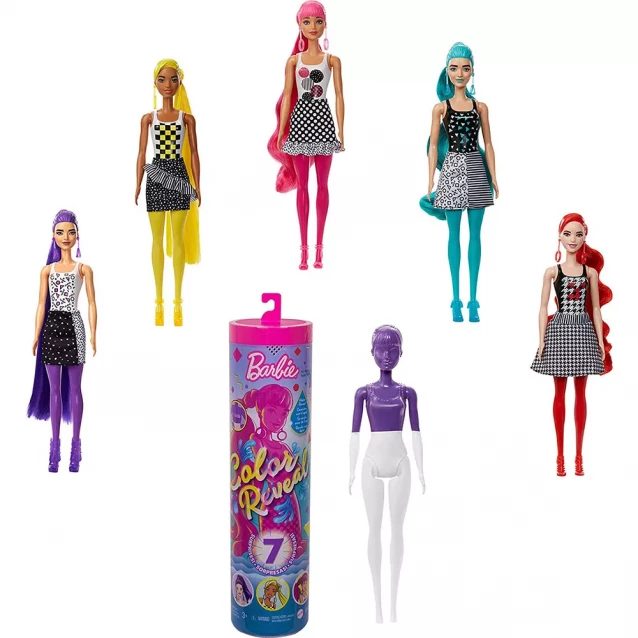 Кукла "Цветное перевоплощение" Barbie, серия "Монохромные образы" (в асс.) - 1
