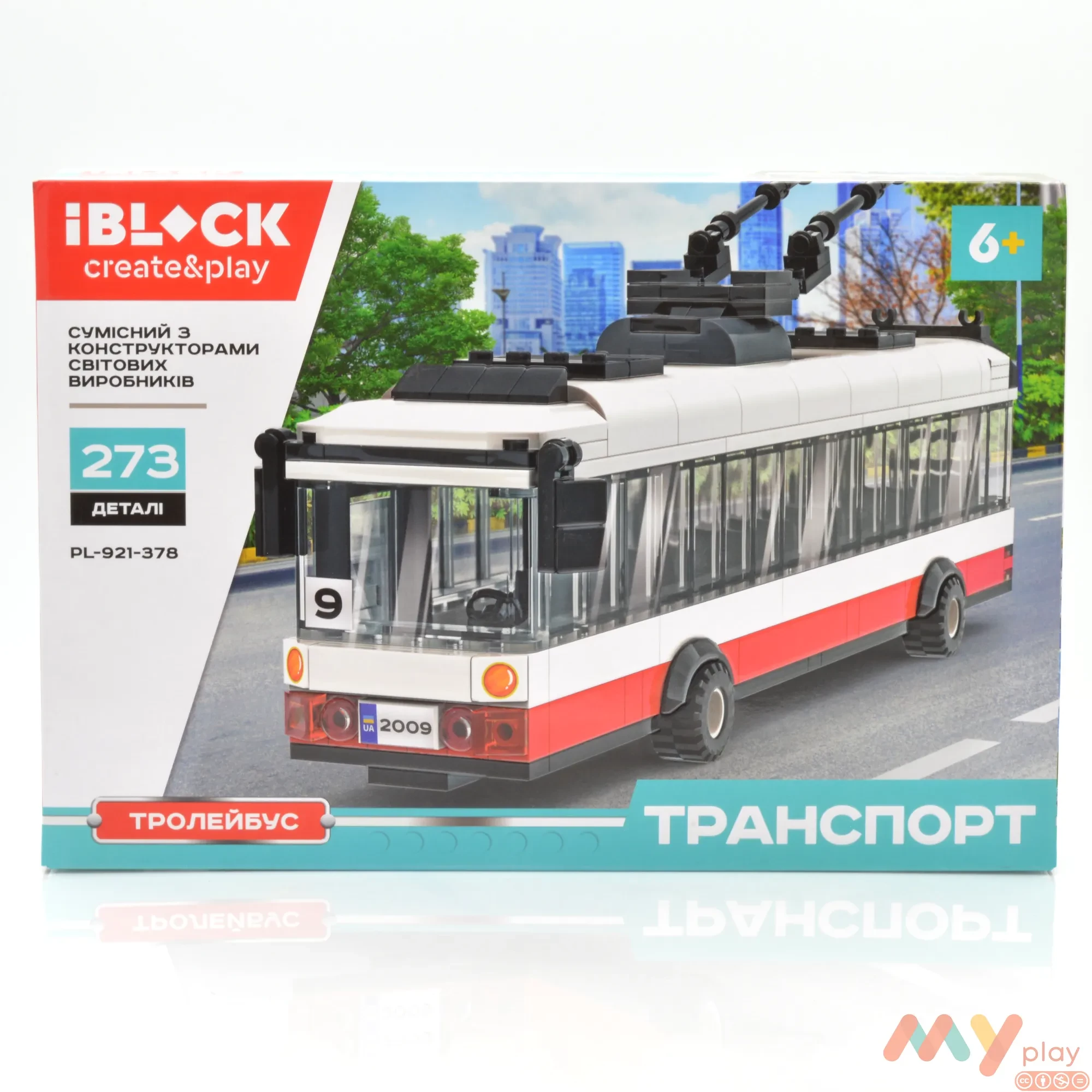 Конструктор Iblock Тролейбус 273 дет (PL-921-378) - ФОТО в 360° - 1