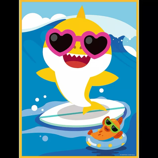 Пазлы Trefl Baby Maxi 4в1 с раскраской Маленькая акула (43005) - 3