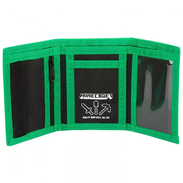 Гаманець Піксель, на три відділення, зелений, Minecraft Pixel Life Tri-Fold Wallet Green - 3