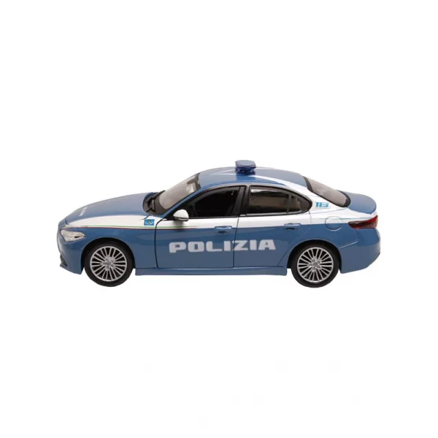 Автомодель Bburago Alfa Romeo Giulia Polizia синій, 1:24 (18-21085) - 4