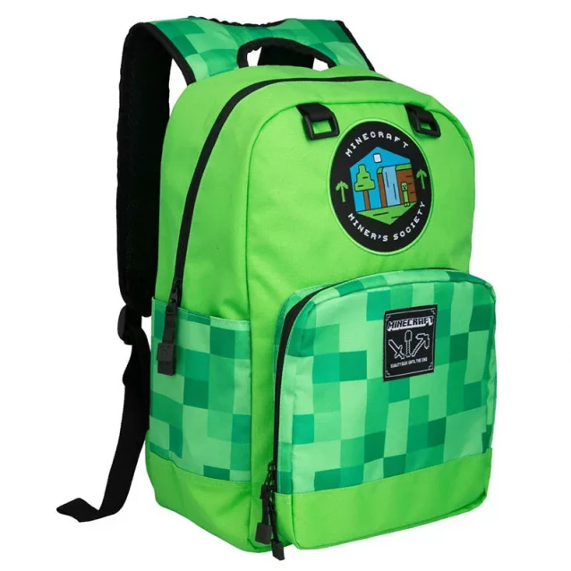 JINX Рюкзак Minecraft 17“ Miner’s Society Backpack Green - 1