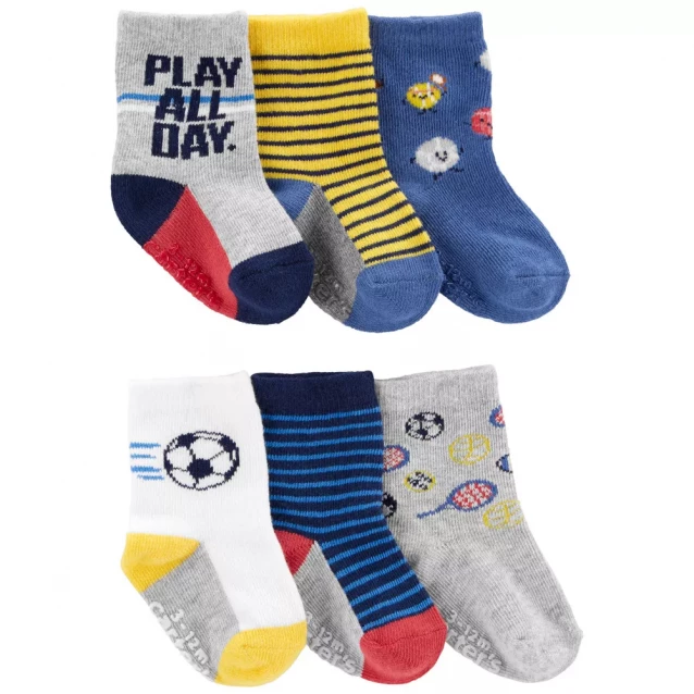 Шкарпетки Carter's для хлопчика 46-61 см 6 шт (1O403910_0-3M) - 1