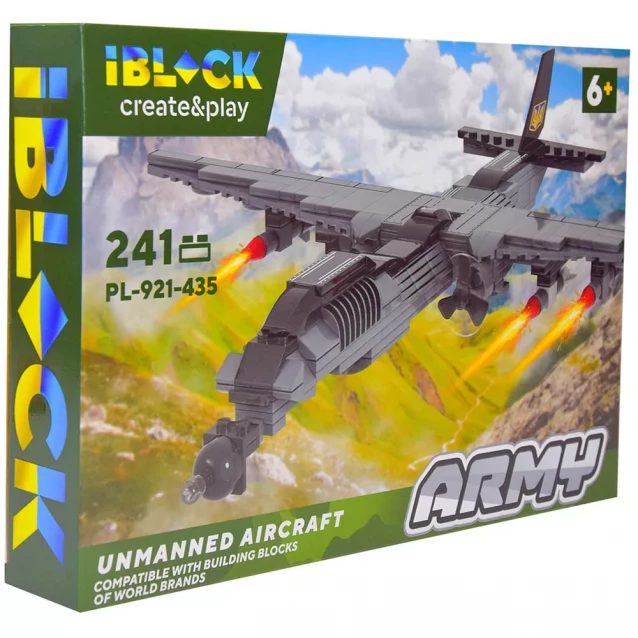Конструктор Iblock Армия Беспилотный летательный аппарат 241 дет (PL-921-435) - 2