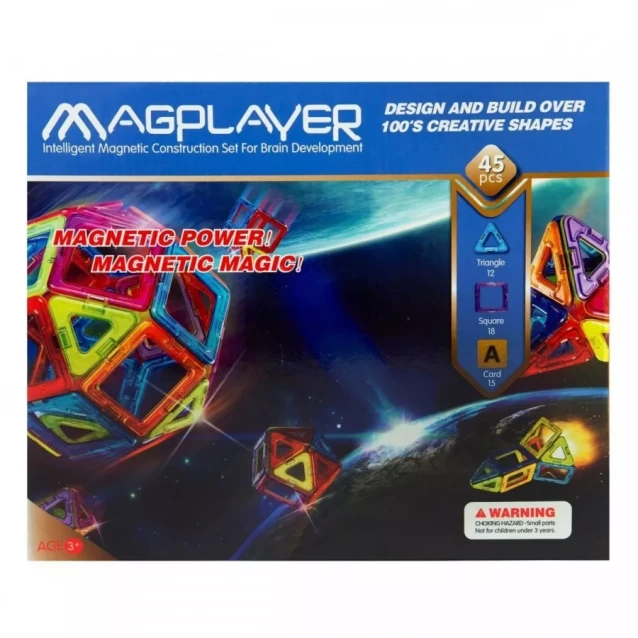 Дитячий конструктор MagPlayer 45 од. (MPA-45) - 1