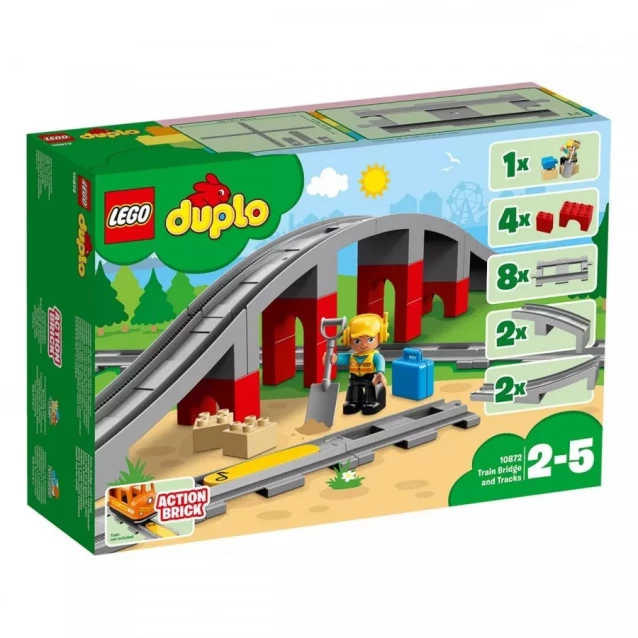 Конструктор LEGO Duplo Железнодорожный мост и рельсы (10872) - 6