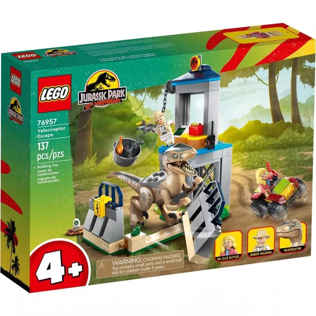 Конструктор LEGO Jurassic Park Втеча велоцираптора (76957) - 1
