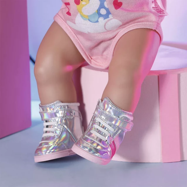 Взуття для ляльки Baby Born Сріблясті кросівки (831762) - 3