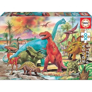 Пазл "100" - Динозаври. дитяча іграшка