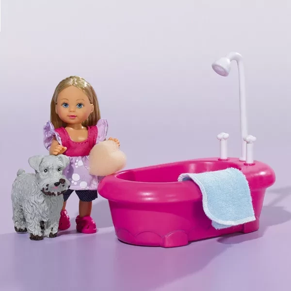 Лялька Еві та набір для купання песика, з функцією зміни кольору, 3+ - 4