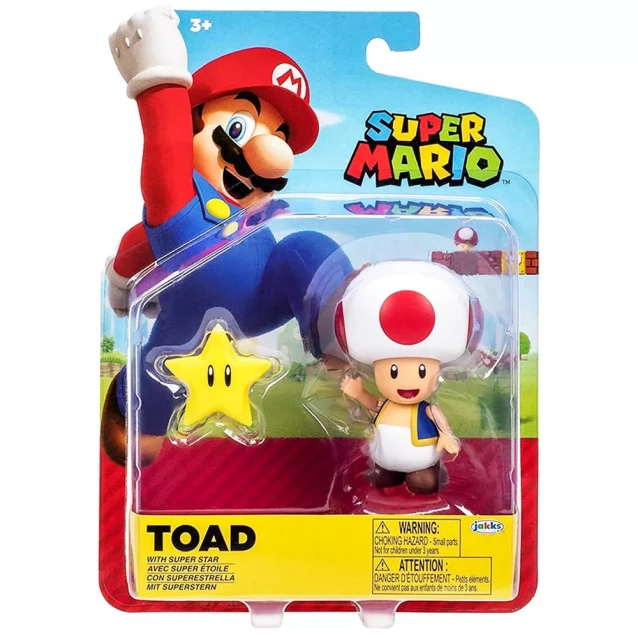 Фігурка з артикуляцією Super Mario Тоад 10 см (40826i) - 1