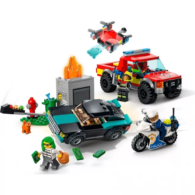 Конструктор LEGO City Пожарная спасательная служба и полицейское преследование (60319) - 4