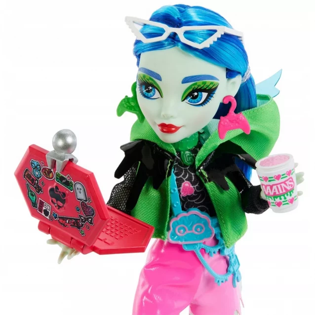 Кукла с сюрпризами Monster High Неоновые и бомбардировщики Ужас-секреты Гулии (HNF81) - 4