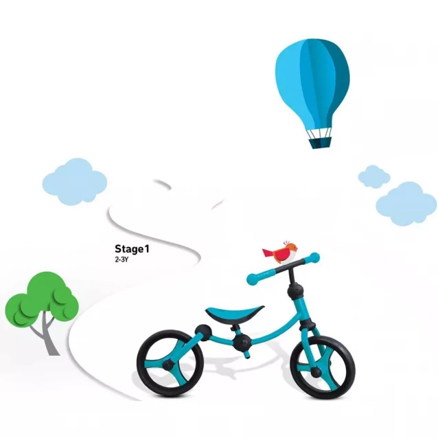 SMART TRIKE детский велосипед Running Bike голубой - 2