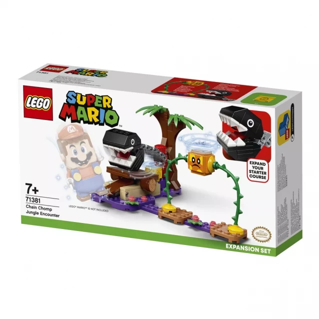 Конструктор LEGO Super Mario Зустріч у джунглях із Кусакою на ланцюгу. Додатковий рівень (71381) - 1