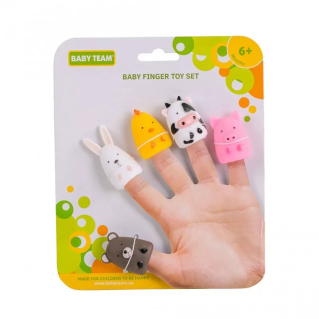 Набор игрушек на пальцы Baby Team Веселая детвора в ассортименте (8700) - 1