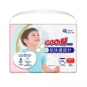 Японські підгузники-трусики Goo.N Plus Для Дітей 13-25 кг унісекс, 28 шт (843351) для малюків