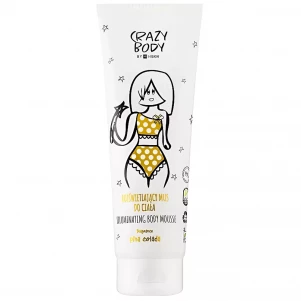 Сяючий мус для тіла Hiskin Crazy Body з частинками золота з ароматом Pina Colada 250 мл (590777554809) дитяча іграшка