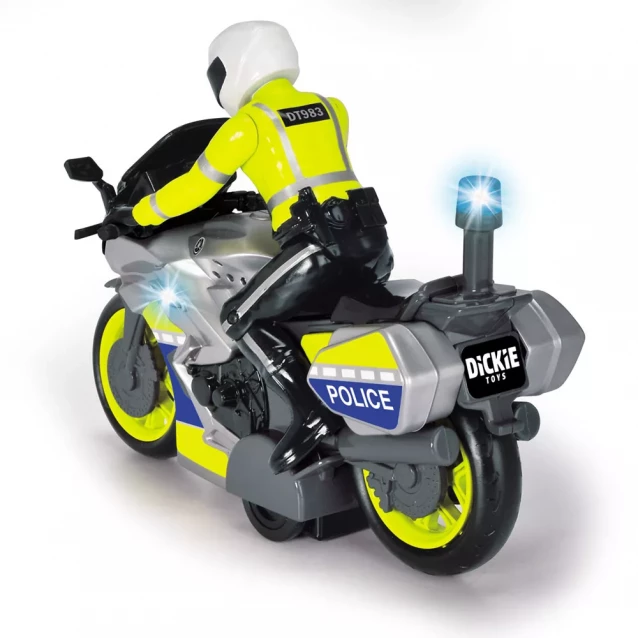 DICKIE TOYS Поліцейський мотоцикл "Патрулювання" з фігуркою, звук. та світл. ефекти, 17 см, 3+ 3712018 - 2
