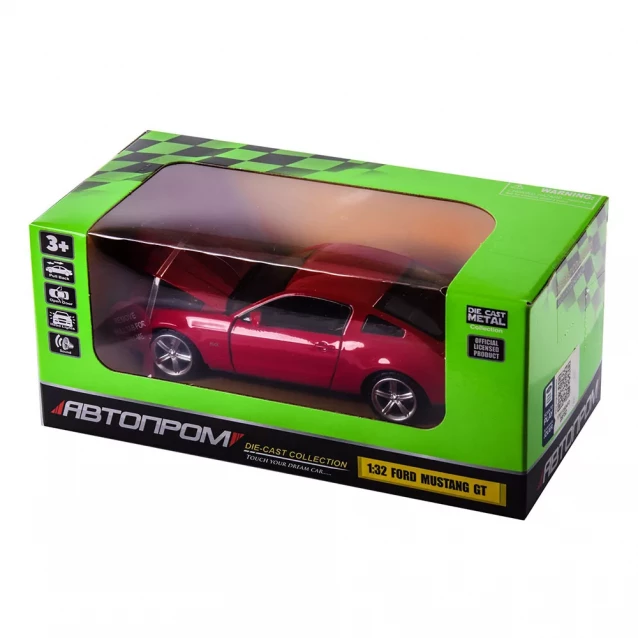 Shantou Jinxing Іграшка машина метал арт. 68307 "АВТОПРОМ", 2 кольор., 1:32 Ford Mustang GT,у коробці 18*9*8 см 68307 - 4