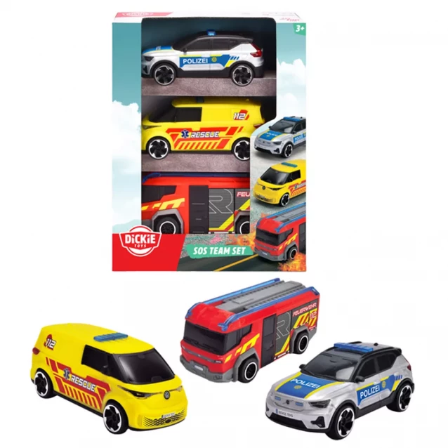 Ігровий набір Dickie Toys Команда SOS 3в1 (3712028) - 1