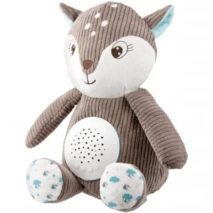 Іграшка плюшева музична з проектором Оленя - коричнева для малюків