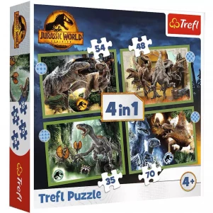 Пазлы Trefl Мир динозавров Угрожающие динозавры (34607) детская игрушка