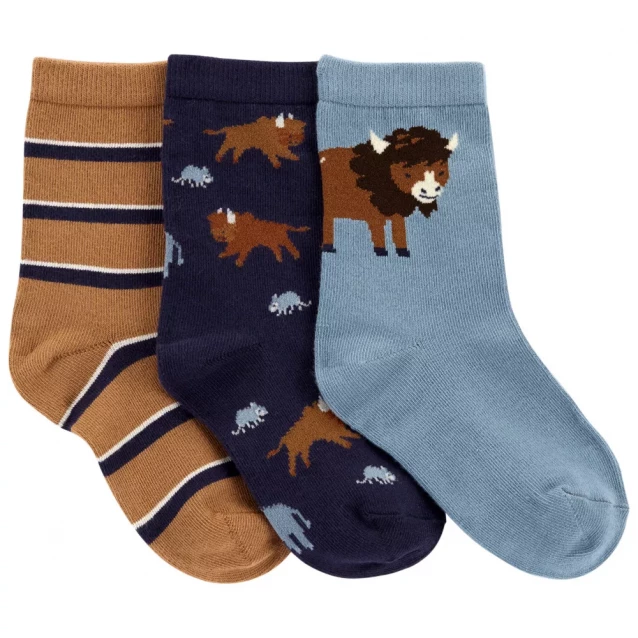 Шкарпетки Carter's для хлопчика на флісі 72-86 см 3 шт (1M136910_12-24M) - 1