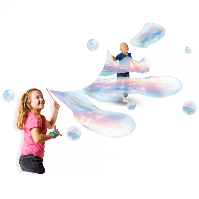 SES Creative Набір для створення гігантських мильних бульбашок - МЕГАБУЛЬБАШКИ XXL (мильний розчин, інструменти) 02252S - 4