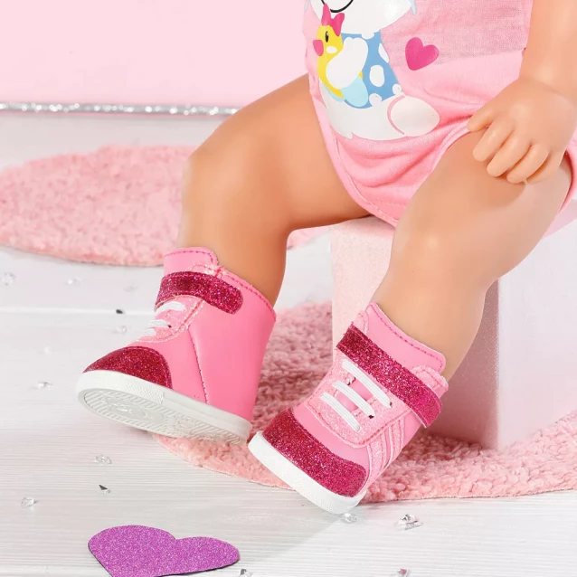 Взуття для ляльки Baby Born Рожеві кеди 43 см (833889) - 4