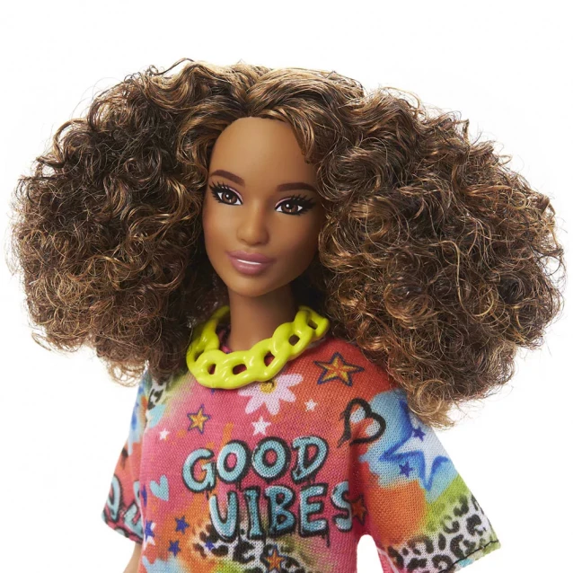 Кукла Barbie Модница в ярком платье-футболке (HPF77) - 2
