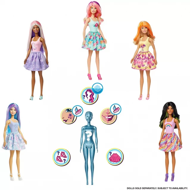 MATTEL BARBIE Лялька "Кольорове перевтілення" Barbie, cерія 3 в ас. - 3