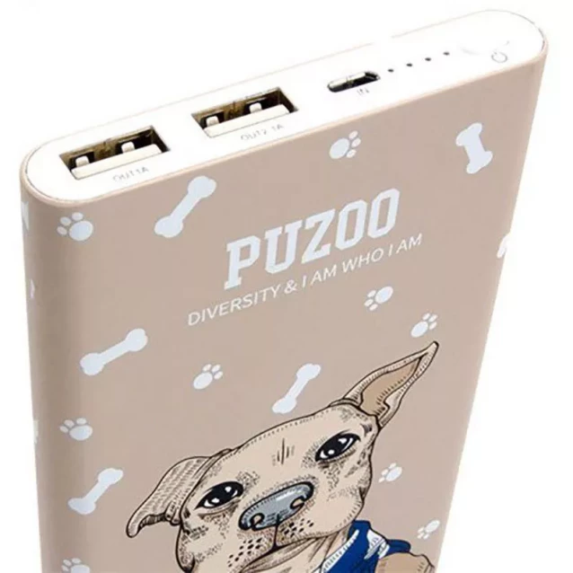 PUZOO Aпортативна батарея Аrtdog 11000Mah Brown Aboo - 2