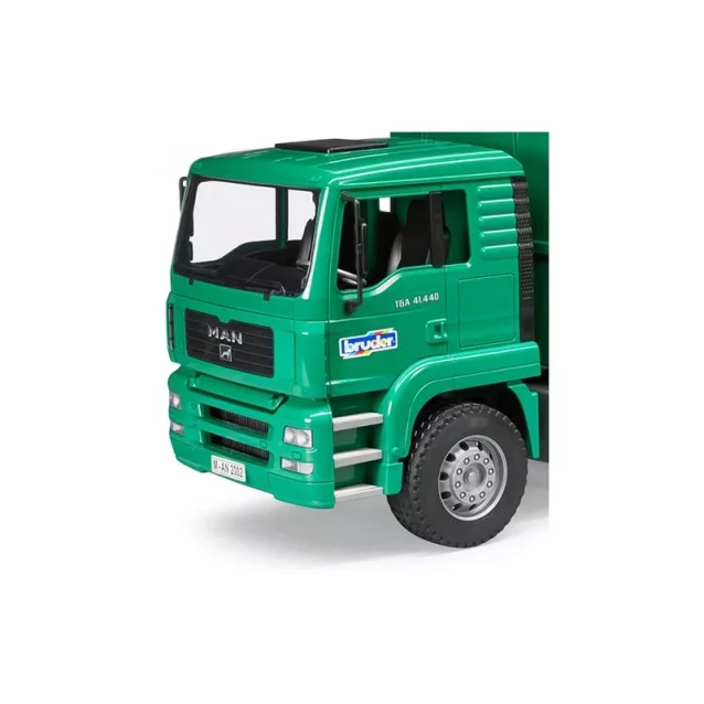 Машинка іграшкова -сміттєвоз МАН зелений - 6