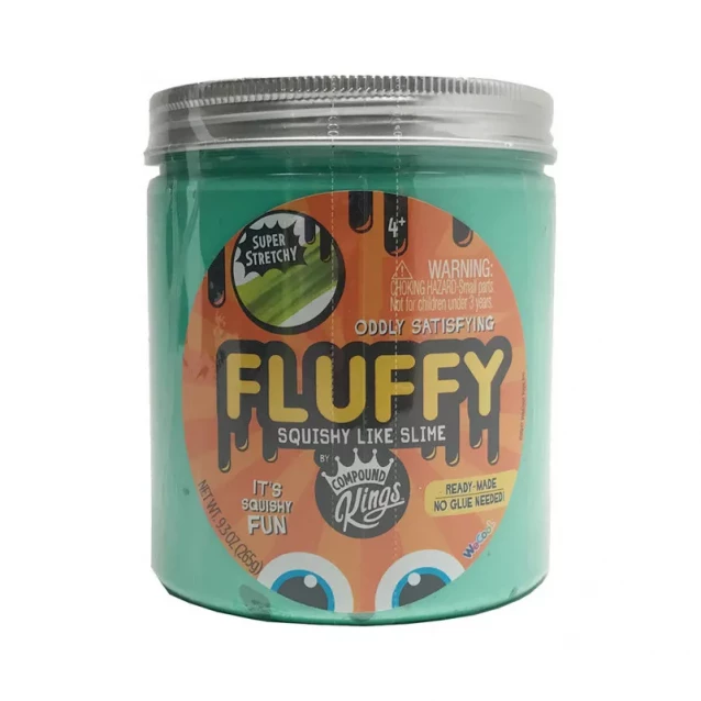 COMPOUND KINGS Лизун Slime Fluffy, бирюзовый, 265 g (г) - 1