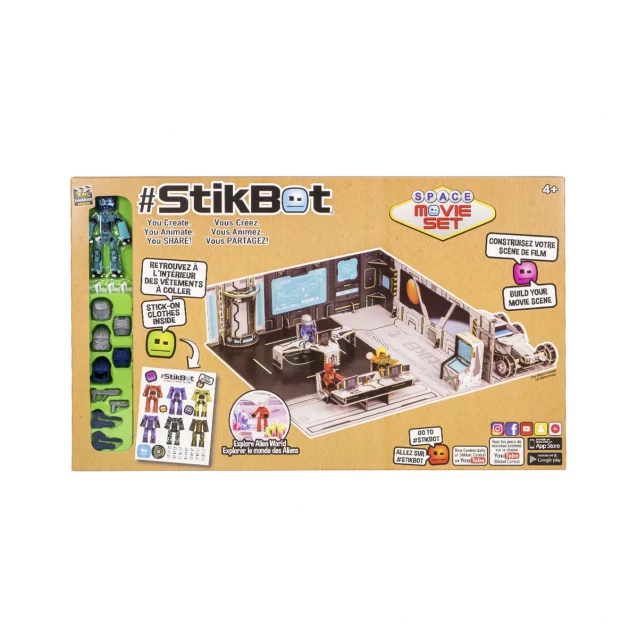 Игровой набор для анимационного творчества STIKBOT – КОСМОС (1 фиг., наклейки, аксесс.) - 3