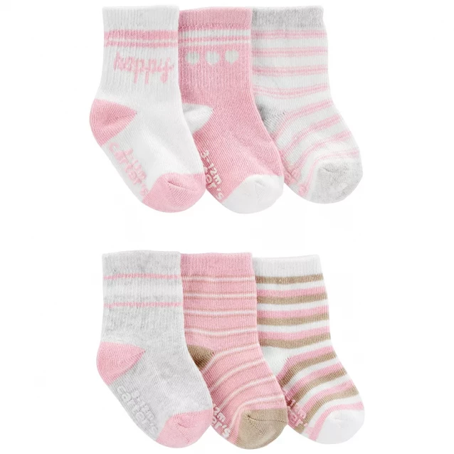 Шкарпетки Carter's для дівчинки 46-61 см 6 шт (1N111210_0-3) - 1